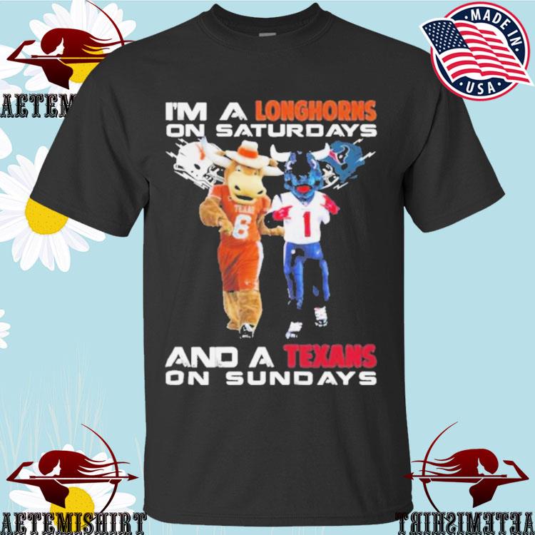 Official i’m A Longhorns On Saturdays And A Texas On Sundays Mascot T-shirts