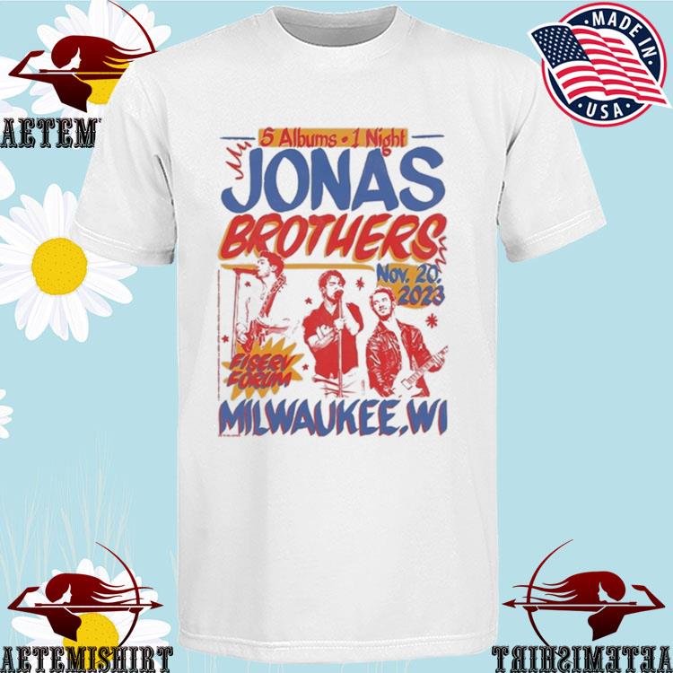 Official jonas Brothers Fiserv Forum Milwaukee, WI Event 2023 T-shirts