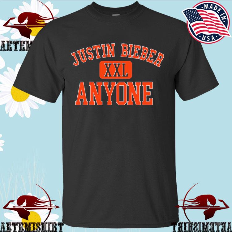 Official justin Bieber Anyone Varsity T-shirts