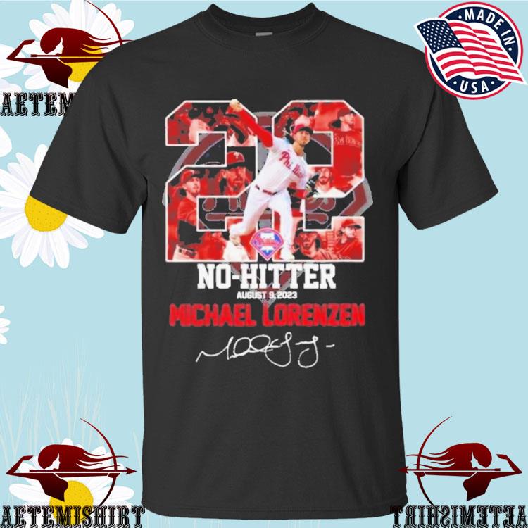 Official philadelphia Phillies 22 No-Hitter Michael Lorenzen Signature T-shirts