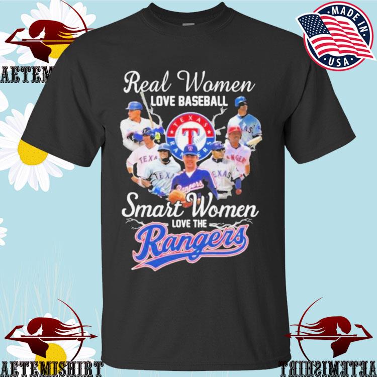Official real Women Love Baseball Smart Women Love The Texas Rangers Players 2023 T-shirts