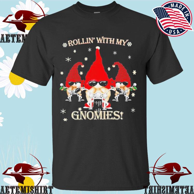 Official rollin’ With My Gnomies Biker Christmas T-shirts
