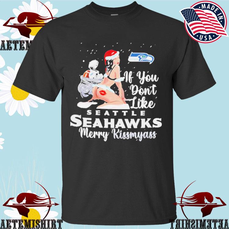 Official seattle Seahawks Merry Kissmyass Christmas Ugly Sweater T-shirts