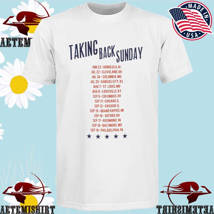 Official taking Back Sunday Panther Star Tour T-shirts