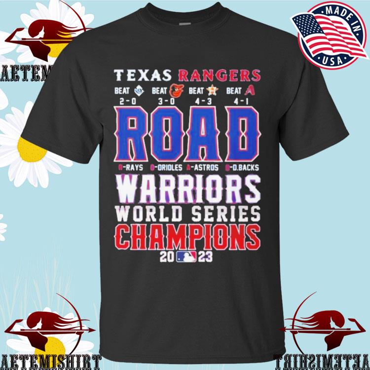 Official texas Rangers Warriors World Series Champions 2023 T-shirts