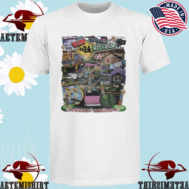 Official the Simpsons Hit & Run Mission Complete T-shirts